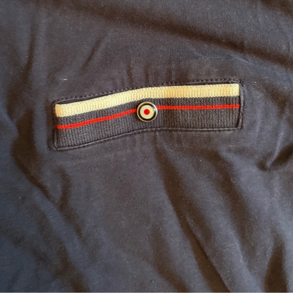 Ben Sherman Navy Polo with Striped Details - Picture 3 of 6